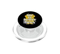 La Vie est Meilleure avec Les Abeilles en Harmonie avec Les Abeilles PopSockets PopGrip pour MagSafe