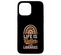 La Vie est Meilleure avec Les bibliothèques Bohemian Rainbow Trendy Boho Coque pour iPhone 13 Pro Max