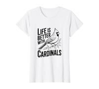 La Vie est Meilleure avec Les Cardinaux T-Shirt Graphique avec Valeur