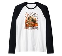 La Vie est Meilleure avec Les Chats et Les Livres, Lecture automnale Manche Raglan