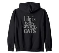 La vie est meilleure avec les chats Sweat à Capuche