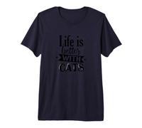 La Vie est Meilleure avec Les Chats T-Shirt Haut de Gamme