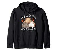 La Vie est Meilleure avec Les cochons d'Inde, Mignon Amoureux des cochons d'Inde Sweat à Capuche