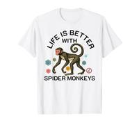 La Vie est Meilleure avec Les singes-araignées, Un passionné de singes Amusants T-Shirt Graphique avec Valeur