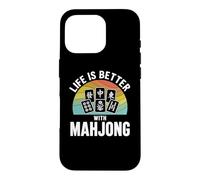 La Vie est Meilleure avec Mahjong Retro Tile Game Night Player Coque pour iPhone 16 Pro