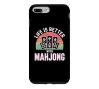 La Vie est Meilleure avec Mahjong Retro Tile Game Night Player Coque pour iPhone 7 Plus/8 Plus