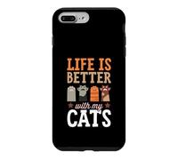 La Vie est Meilleure avec Mes Chats Coque pour iPhone 7 Plus/8 Plus