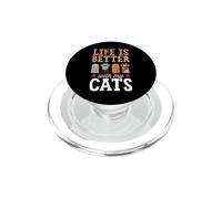 La Vie est Meilleure avec Mes Chats PopSockets PopGrip pour MagSafe