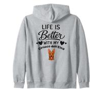 La Vie Est Meilleure avec Mon Chien Cirnéco de l'Etna Sweat à Capuche