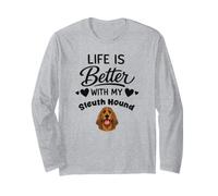 La Vie Est Meilleure avec Mon Chien de Saint-Hubert Manche Longue