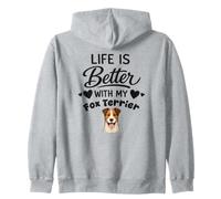 La Vie Est Meilleure avec Mon Chien Fox Terrier Sweat à Capuche