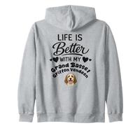 La Vie Est Meilleure avec Mon Chien Grand Basset Griffon Sweat à Capuche