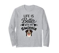 La Vie Est Meilleure avec Mon Chien Grand Bouvier Suisse Manche Longue