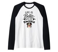 La Vie Est Meilleure avec Mon Chien Grand Bouvier Suisse Manche Raglan