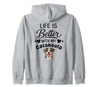 La Vie Est Meilleure avec Mon Chien léopard de Catahoula Sweat à Capuche