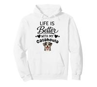 La Vie Est Meilleure avec Mon Chien léopard de Catahoula Sweat à Capuche