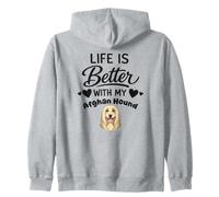 La Vie Est Meilleure avec Mon Chien Lévrier Afghan Sweat à Capuche