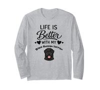 La Vie Est Meilleure avec Mon Chien Terrier Noir Russe Manche Longue