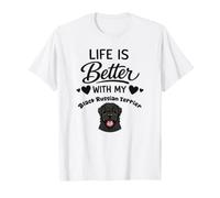 La Vie Est Meilleure avec Mon Chien Terrier Noir Russe T-Shirt