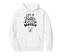 La Vie Est Meilleure avec Mon Terrier Blanc du West Highland Sweat à Capuche