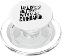 La Vie est Meilleure avec Un Amoureux des Animaux de Compagnie Chihuahua PopSockets PopGrip pour MagSafe