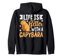 La Vie est Meilleure avec Un Amoureux du Capybara drôle et Mignon Sweat à Capuche