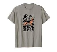 La Vie est Meilleure avec Un Berger Allemand, Un Chien de Berger T-Shirt