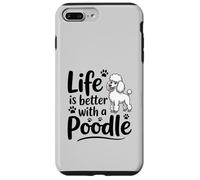 La Vie est Meilleure avec Un Caniche, Caniche Blanc Coque pour iPhone 7 Plus/8 Plus