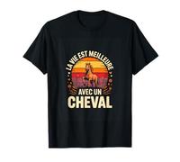 La Vie Est Meilleure avec Un Cheval Amoureux De Chevaux T-Shirt