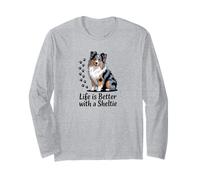La Vie est Meilleure avec Un Chien de Berger Sheltie, Blue Merle Shetland Manche Longue