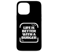 La vie est meilleure avec un hamburger pour barbecue d'été Coque pour iPhone 13 Pro Max