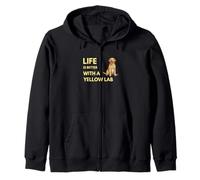 la Vie est Meilleure avec Un labo Jaune Sweat à Capuche