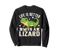 La Vie est Meilleure avec Un lézard drôle et Mignon Amateur de lézards Sweatshirt