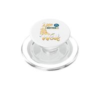 La Vie Est Meilleure avec Un Loup Nature Sauvage PopSockets PopGrip pour MagSafe