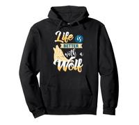 La Vie Est Meilleure avec Un Loup Nature Sauvage Sweat à Capuche