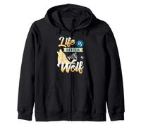 La Vie Est Meilleure avec Un Loup Nature Sauvage Sweat à Capuche