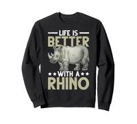 La Vie est Meilleure avec Un rhinocéros Sweatshirt