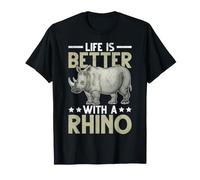 La Vie est Meilleure avec Un rhinocéros T-Shirt