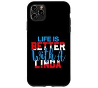 La Vie est Meilleure avec Un t-Shirt Linda Nom Linda Coque pour iPhone 11 Pro Max