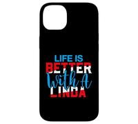 La Vie est Meilleure avec Un t-Shirt Linda Nom Linda Coque pour iPhone 14 Plus