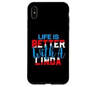 La Vie est Meilleure avec Un t-Shirt Linda Nom Linda Coque pour iPhone XS Max
