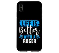 La Vie est Meilleure avec Un t-Shirt Roger Nom Roger Coque pour iPhone XS Max