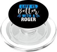 La Vie est Meilleure avec Un t-Shirt Roger Nom Roger PopSockets PopGrip pour MagSafe