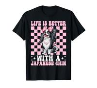 La Vie est Meilleure avec Une Chienne Japonaise au Menton, Maman et Coquette T-Shirt