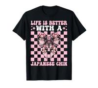 La Vie est Meilleure avec Une Chienne Japonaise au Menton, Maman et Coquette T-Shirt