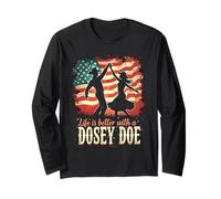 La Vie est Meilleure avec Une Danse carrée Dosey Dosey Doe Manche Longue