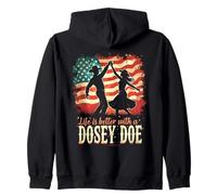 La Vie est Meilleure avec Une Danse carrée Dosey Dosey Doe Sweat à Capuche