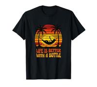 La Vie est Meilleure avec Une Visite du vignoble avec Un Buveur de Bouteille de vin T-Shirt