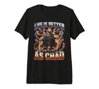 La Vie est Meilleure comme Un Tchad T-Shirt Haut de Gamme