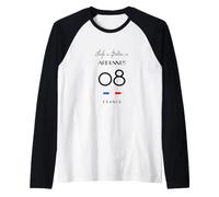 La Vie est Meilleure dans Ardennes Numéro 08 Grand Est France Noir Manche Raglan